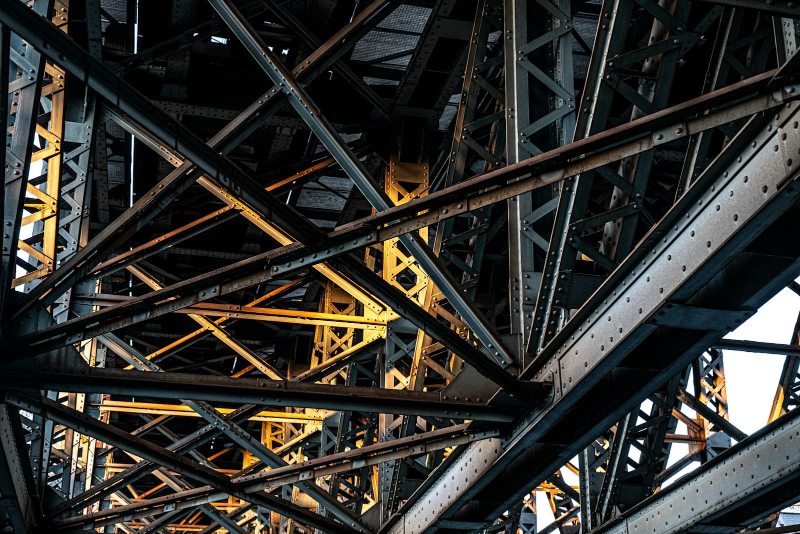 Industrial structural steel framework